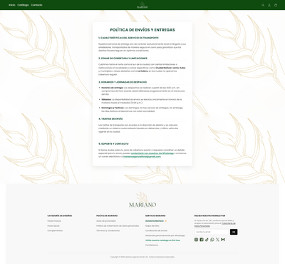 condiciones de envio